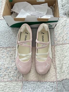 Suede Puma Speedcat Pink Ballet Flats